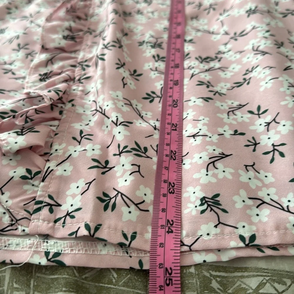 To My Lovers Women’s Top Ruffle Collar Blouse Floral Print Puff Sleeve - Picture 12 of 16